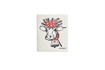 Linge de carte de vœux vache