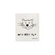 Torchon carte de vœux Chat noir/blanc